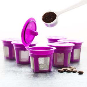 6pcs Set Refillable K-Carafe KCUP: A Reusable Solution for Keurig Machines