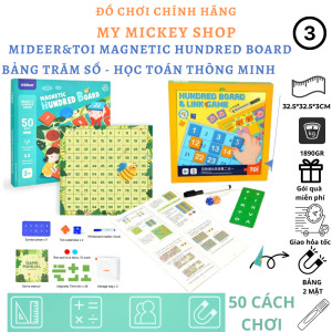 Mideer Toi bảng trăm số bảng 100 dạy học toán theo phương pháp giáo dục sớm montessori cho bé từ 3 tuổi
