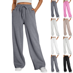 Của phụ nữ Quần Legging rộng quần thể thao eo cao lỏng giản dị quần dây rút bùng Quần chạy bộ có túi
