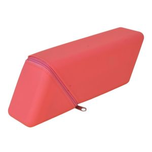 LONGB 1Pcs Rhombus Zipper Silicone Pencil Case Foldable Expandable Silicone Expandable Pen Holder Durable Large Capacity Foldable Pencil Pouch for Student Desk Storage