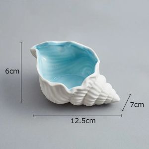 FDO0009 Ceramic Starfish Shell Storage Tray Multi-color Cute Conch Storage Plate Desk Accessories Creative Jewelry Display Tray Jewelry Storage