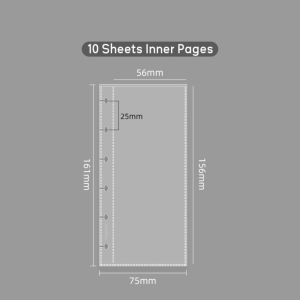 ONTOSTORE90RE8 Loose Leaf Photocards Holder Mushroom Hole Transparent Idol Card Collection Binder Simple Vertical Photo Album