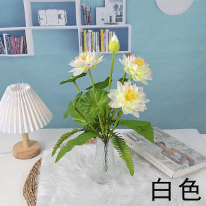 Artificial Lotus Flowers bouquet Decorative Lotus Fish Tank Pond Decor Home wedding silk flowers