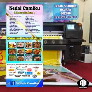 Cetak Spanduk Cetak Banner KEDAI CAMIKU Costom Desain