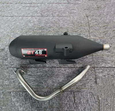 Racing Hero Pipes Muffler V4 Set For Click 125/150 Power Pipes With Stainless Elbow From Thailand