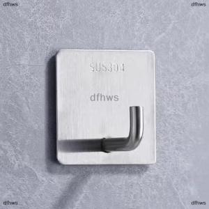 [COD] dfhws Stainless Steel Hook Strong Adhesive Hook Door Back Coat Hook Hardware Coat Hook Perforation-free Metal Coat Hook