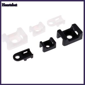 [Heartsbat] ตัวยึดฐานยึดแบบยึดสำหรับยึดสายลวดพลาสติกมีซิปผูกด้วยสกรู100ชิ้น