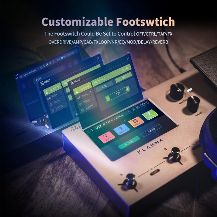 Original%20FLAMMA%20FX150%20Multi%20Effects%20Processor%20Electric%20Guitar%20Pedal%20with%20Amp%20Modelling%20Cabinet%20Simulation%20Global%20EQ%20Touchscreen%20-%20Image%206