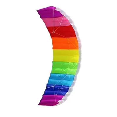VIVIDI Double Power Rainbow Umbrella Kite Dual Line Soft Sport Beach Kite Professional 30 Meters Line Parafoil Kite Outdoor Sports