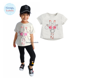 George & Izabella - Girl Shirt/Girl T-Shirt/Girls Shirt/Girls T-Shirt/Shirt Kanak/Baju Kanak/Baju Budak Perempuan