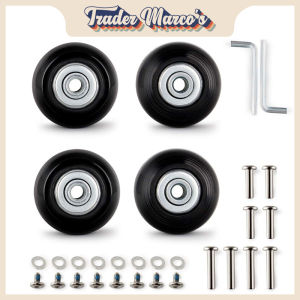 [SG Seller]Ready Stock 4 Pcs Luggage Wheels Luggage Suitcase Replacement Wheels Repair OD 50mm Axles Deluxe Luggage Wheel Replacement
