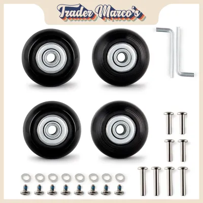 [SG Seller]Ready Stock 4 Pcs Luggage Wheels Luggage Suitcase Replacement Wheels Repair OD 50mm Axles Deluxe Luggage Wheel Replacement