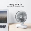 Quạt tích điện 2 cổng sạc, quạt mini để bàn pin 4000mah dùng liên tục đến 15h, quạt tích điện để bàn cỡ lớn xoay tự động. 