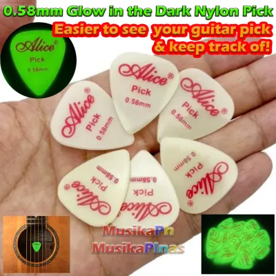 Glow in the Dark Guitar Pick Luminous Nylon 0.58mm Anti Lost