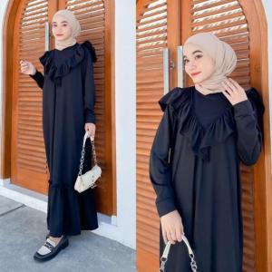 AVIKA GAMIS POLOS RUFFLE RAMPEL RIB KNIT FIT TO XL | GAMIS POLOS WANITA LENGAN PANJANG | GAMIS WANITA TERBARU KEKINIAN | OOTD GAMIS RUFFLE | MELDI | GAMIS MUSLIMAH LEBARAN TERBARU | COD | AFICLOTH | GAMIS RUFFLE TALI | GAMIS REMAJA KEKINIAN | KOREAN