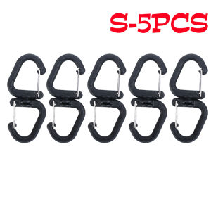 5PCS 360 Rotating S Hook Heavy Duty Carabiner Portable Backpack Water Bottle Hanging Cracker Outdoor Camping Hiking Accessories EDC Tool