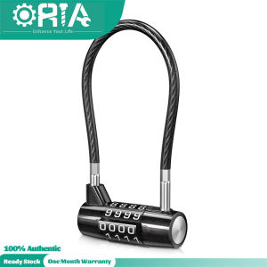 ORIA Ổ Khóa Kết Hợp 4 Chữ Số Khóa Cáp Linh Hoạt Chiều Rộng 5Mm Khóa Móc Dài Khóa Có Thể Đặt Lại An Toàn Cập Nhật Cho Tủ Khóa Phòng Tập Thể Dục Hộp Dụng Cụ Tủ Quần Áo Hành Lý Tủ Ngoài Trời