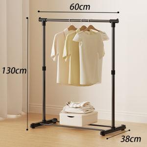 RORO ราวตากผ้า ราวเเขวนผ้า ราวตากเเสื้อเผ้า ราวมินิมอล ราวแขวนเสื้อผ้า บาร์เดี่ยว โครงเหล็ก รับน้ำหนักได้ 20กก. พร้อมส่ง ราวผ้า ในห้องนอน