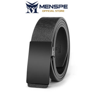 MENSPE Men Belts Real Cowhide Leather Belts Automatic Buckle Belt for Men Original Leather Men’s Waist Belts Nonporous Casual Business Belt Jeans Belt for Men