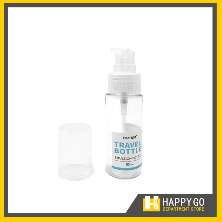 Happy Go Emulsion Bottle 30ml/50ml/100ml Clear Empty Pump Bottle