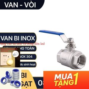 Van Bi Inox Tay Gạt Van Bi Tay Gạt Inox 90 độ SUS 304 s50