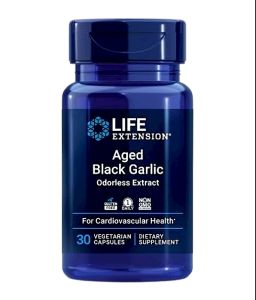 Life Extension Aged Black Garlic Odorless Extract 30 Vegetarian Capsules Dietary Supplement Imported from USA