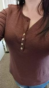 Kancystore  Womens Long Sleeve Top Lace  V  Button-Down Collar Henry Shirt