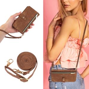 Flip Leather Case For Samsung Mobile Phone Case With Diagonal Strap lanyard Wallet Bag Case Shell With Card Holder Casing With Rope For Samsung S23 Ultra S24 Plus S24 Ultra S23 Plus S22 Ultra S21 Plus S23 FE S20 FE Note10 Note20 Ultra Cards Slot Cover