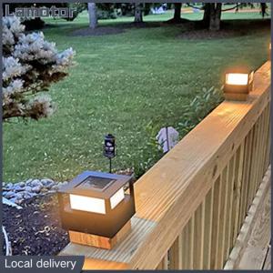 [Vktech] Solar Column Light LED Solar Column Light IP54 Waterproof Solar Powered Post Light Pillar Light Solar Post Light for Patio Garden Courtyard Decoration