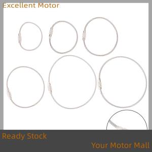 Excellent Ready Stock 20Pcs Wire Rope Key Chain Stainless Steel Wire Keychain Carabiner Cable Key Ring