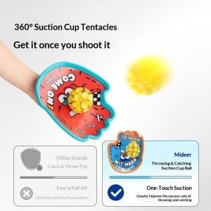 SERENEGLOW 360 ° Hút Bóng bắt trò chơi cho trẻ em-Đồ chơi ngoài trời vui vẻ với chơi bám dính chắc và dễ dàng