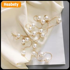 【2-3 days delivery】 Pearl Womens Belt Simple Adjustable Metal Thin Chain Belt For Ladies Dress Skinny Waistband Decorative Jewelry