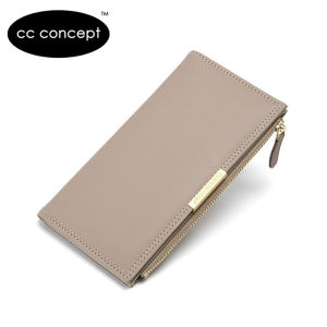 CC CONCEPT Long Women Wallet Bifold Purse Woman Card Holder Zipper Pocket Dompet Beg Duit Perempuan Wanita