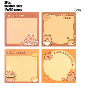 สติกเกอร์โพสต์อิท Kawaii Capibala โรงเรียนเรียนรู้โพสต์อิตโน้ตแบ่งหน้าสำนักงานบุ๊คมาร์คข้อความแผนกระดาษเหนียว