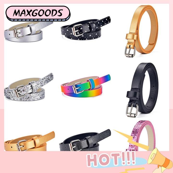 Children Belt Boys Girls Pu Leather Adjustable Belts Kids Love Heart Eyelet  Waist Belt Square Buckle