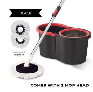 HOMEKING | 360° Easy Spin Mop with Stainless Steel Basket & Multiple Color Choice Automatic Spin Mop Hand Free Household Mop
