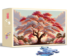 Tranh ghép hình 1000 mảnh Cây Hoa Anh Đào 50x80cm Hạ Đông - puzzle (130)