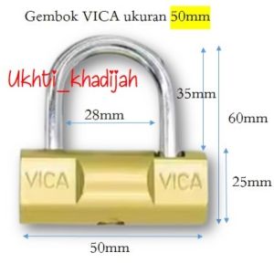 Gembok Serbaguna VICA Tebal & Kokoh Ukuran 50 mm 60 mm