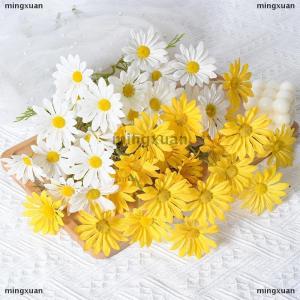 [COD] mingxuan 52cm White Daisy Artificial Flower 5 Heads Silk White Chamomile Flower Bouquet DIY Home Garden Party Wedding Decoration