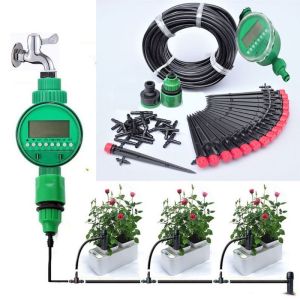Combo bộ tưới cây tự động gồm 20 đầu tưới nhỏ giọt 20m dây dẫn nước 01 đồng hộ đặt thời gian tưới tự động và phụ kiện