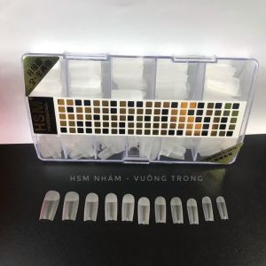 Hộp 500 Móng úp HSM hàng chuẩn form loại 1 đủ loại nhám sẵn chưa nhám - Kitty Nails Supply