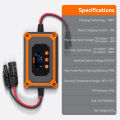 PowMr 15A MPPT Solar Charger Controller Supports 12~24V Battery Charging Connect Solar Panels For Quick Use Lcd Display Battery Protection. 
