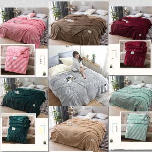 Selimut Bulu Tebal Ukuran KING 180x200 Motif Dewasa Polos Embos Cokelat Super Lembut Berkualitas