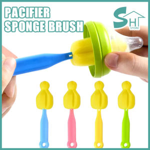5Pcs Baby Milk Bottle Feeding Sponge Brush Nipple Teat Sponge Brush Berus Cuci Puting Susu Botol Puting Nylon