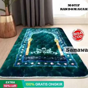 COD Sajadah Tebal Busa Motif Turki Ukuran Besar Bahan Empuk Bulu Lembut Halus Anti Slip