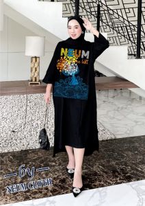 Baju dewasa wanita 2025 viral gamis long tunik kekinian bisa cod tunik atasan hijab tunik wanita remaja tunik cantik long tunik catton tebal lembut unik motif corak