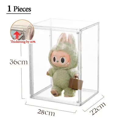 Acrylic Display Box Storage Organizer Transparent Box Stackable Magnetic Dust Box