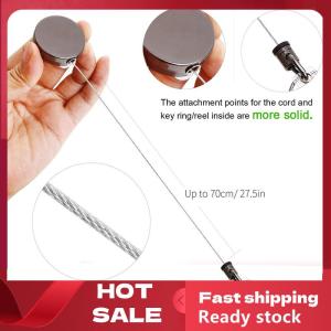 🚚【Local Express Delivery】🚚 Retractable Metal Wire Keychain Pull Badge Reel ID Lanyard Name Tag Card Badge Easy-to-pull Buckle Rope Elastic Key Ring