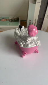 Ghostly Resin Specter In Bathtub Sculpture Halloween Themed Decoration For Indoor Display Shelf Or Tabletop