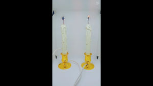 Emmanuel E-Candles Flameless Taper Candles using Flickering Bulb 7inch total Height 1/2" diameter